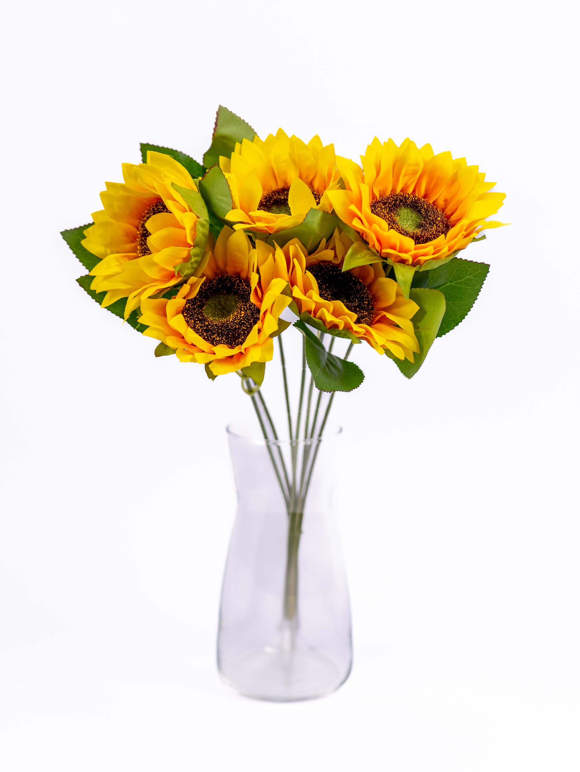 בוקט חמניות פרחי משי ריאליסטי