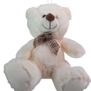 דובי קרם עם פפיון משובץ – מתנה מתוקה ומקסימה