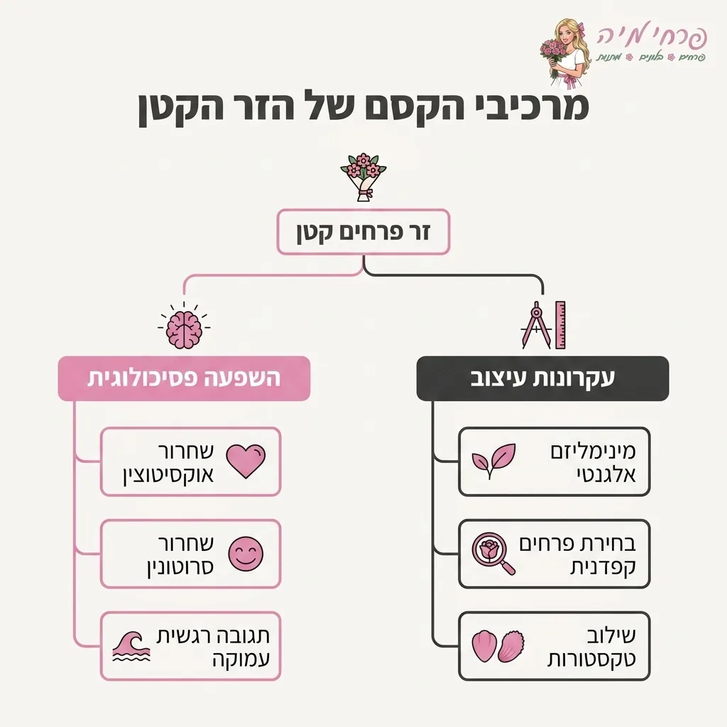 אינפוגרפיקה — מרכיבי הקסם של הזר הקטן: זר פרחים קטן